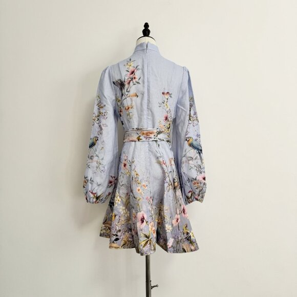Zimmermann Rebellion Blue Aviary Mini Dress - Picture 6 of 12